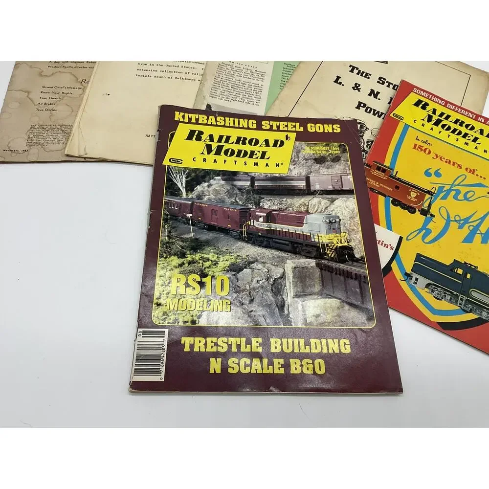 Vintage Railroad Model Craftsman Rail Magazine Lot Train Brochures Pamphlets‎